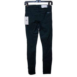 7 FOR ALL MANKIND Womens Green Stretch Zippered Pocketed Skinny Jeans